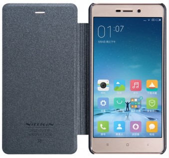Кожаный чехол книжка Nillkin Sparkle Series для Xiaomi Redmi 3 Pro Black SP-LC 